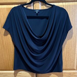 Express Black Drape Top